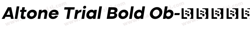 Altone Trial Bold Ob字体转换